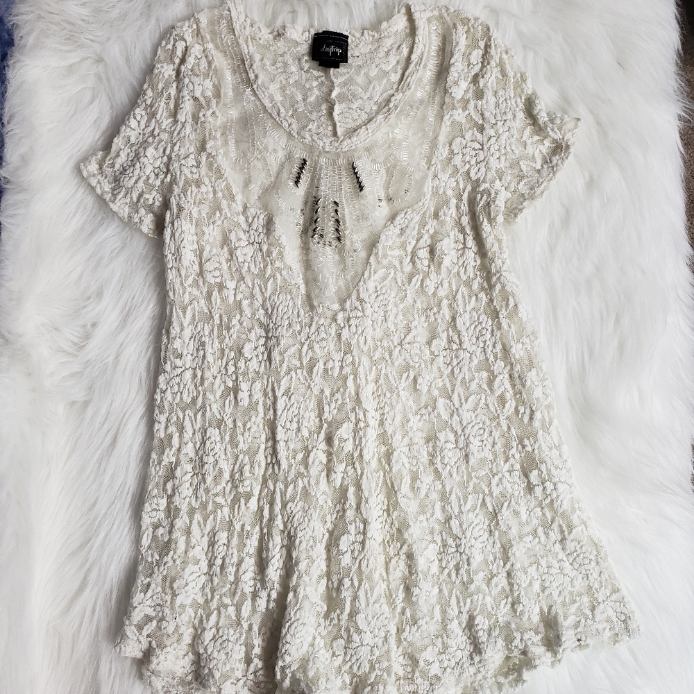 Slowly lace top with Bling